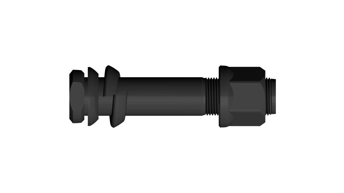 BULON RUEDA TRAS 1633/1938 22X120 C/AR. CONICA, GROWER Y TUERCA LLAVE 30MM