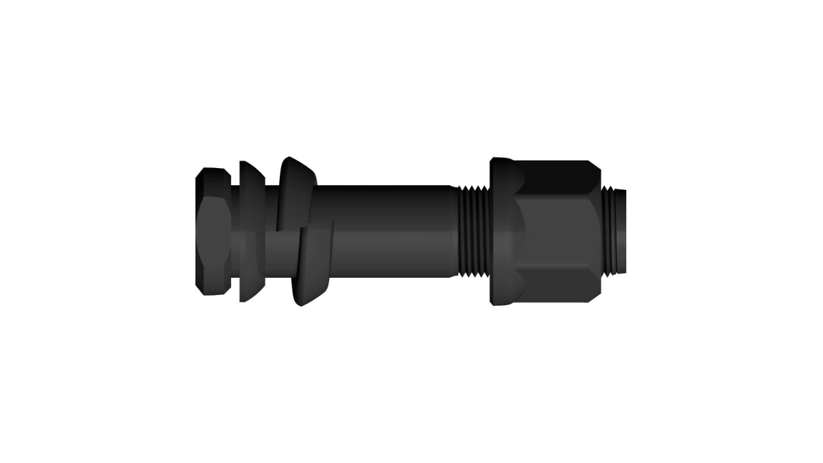 BULON RUEDA TRAS 1518/1521 22X95 C/ AR. CONICA , GROWER Y TUERCA LLAVE 30MM