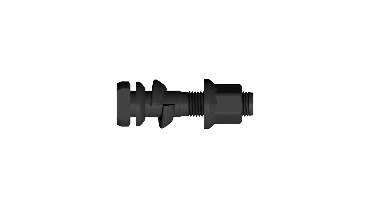 BULON RUEDA TRAS 608 415/515 14X65 C/AR. CONICA , GROWER Y TUERCA LLAVE 19MM