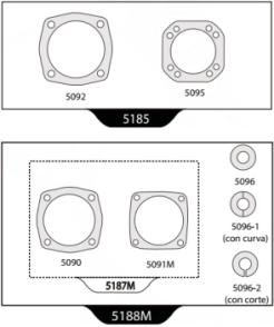 JUEGO JUNTAS COMPR.94MM 1114/1518/1620