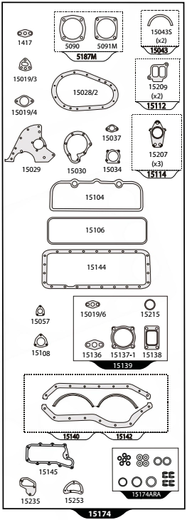 JUEGO JUNTAS MOTOR 710 OM364/A