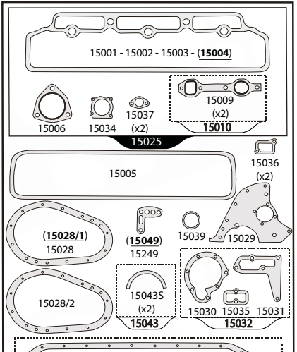 JUEGO JUNTAS MOTOR L-1620 ECOL.