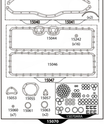 JUEGO JUNTAS MOTOR L-1620 ECOL.